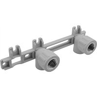 Колено настенное двойное для смесителя полипропилен 20*1/2", FVplast AA255020012