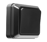 Выключатель открытой установки Альфа 1-клавиша IP20 10A черный General 477048