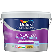 Dulux PROF Bindo 20 краска для стен и потолков в ванной и на кухне 9л , база BW Dulux PROF Bindo 20 краска для стен и потолков в ванной и на кухне 9л , база BW