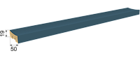 Интерьерная рейка МДФ STELLA Планкен Рекесс DeLuxe 19*50*2700 Ocean