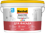 Краска для фасадов Maestro глубокоматовая бесцветная база BC Marshall 5251965 (2.5л)