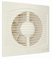 Вентилятор d125 осевой вытяжной DICITI с обратным клапаном бежевый SLIM 5C Ivory