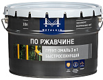 Грунт-эмаль по ржавчине 3в1 MetalKID быстросохнущая RAL 7040 серый (10л)