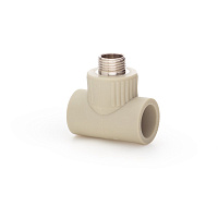 Тройник комбинированный PPR 25*1/2" Lammin наружная резьба полипропиленовый серый Lm31046025015G Тройник комбинированный PPR 25*1/2" Lammin наружная резьба полипропиленовый серый Lm31046025015G