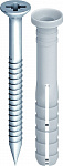Дюбель гвоздь цилиндр нейлон KEW ND Z 6*40 10шт