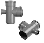 Крестовина малошумная для канализации 110*110*50/87.5° Lammin Lm39021010509 (27/1)