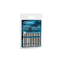 Набор бит GROSS PH2x50 сталь S2 10 шт 11335