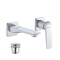 Смеситель для раковины встраиваемый Allegro Lemark LM5936CW хром/белый Смеситель для раковины встраиваемый Allegro Lemark LM5936CW хром/белый