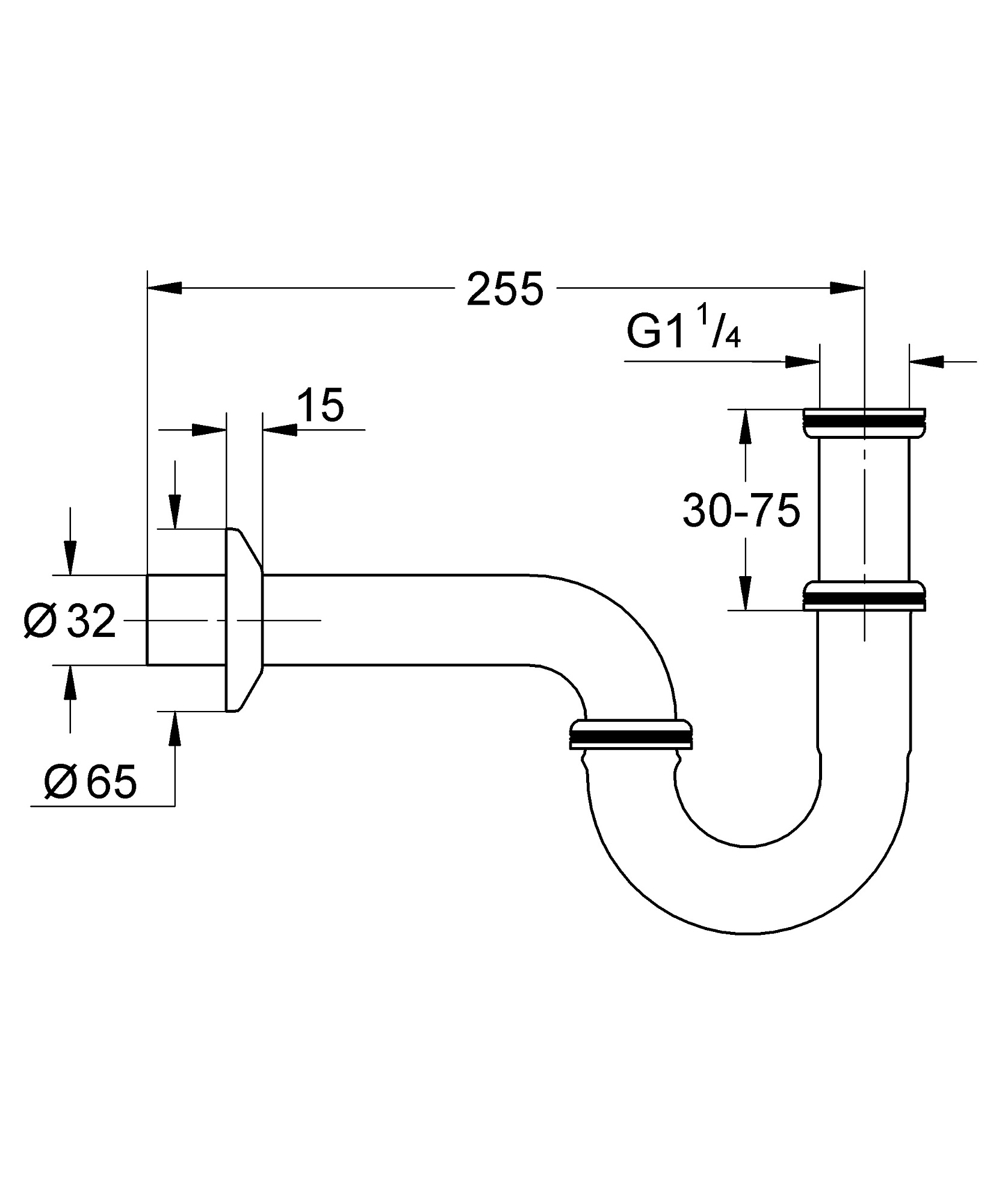 Сифон для раковины цвет хром GROHE 28947000 доставка Нижний Новгород 1 Сифон для раковины цвет хром GROHE 28947000 купить 1