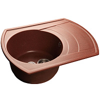 Мойка кухонная GranFest RONDO GF-R-650L прямоугольная с крылом 645*490мм красный марс