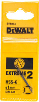 Набор сверл по металлу DeWalt EXTREME 2 HSS-G 1.0х34х12 мм 2 предмета DT5034