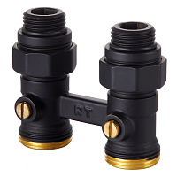 Узел нижнего подключения прямой для радиатора 1/2"х3/4"EK черный Royal Thermo RANPP11234BL