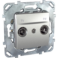 Розетка Unica MGU5.452.30ZD TV/FM алюминий оконечная