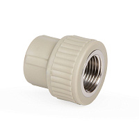 Муфта комбинированная PPR 20*1/2" внутренняя резьба Lammin полипропиленовая серая Lm31043020015G Муфта комбинированная PPR 20*1/2" внутренняя резьба Lammin полипропиленовая серая Lm31043020015G