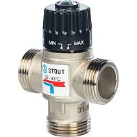 Клапан термостатический смесительный для отопления и ГВС 20-43°С KV 1" НР Stout SVM-0120-164325