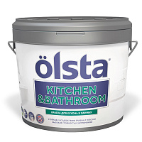Краска для кухонь и ванных Olsta Kitchen&bathroom (База A) 0.9 л