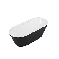 Ванна отдельностоящая Forta 170 черно/белая матовая Grossman GR-1503MB