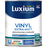 Краска для стен и потолков Prof Vinyl Extra Matt глубокоматовая бесцветная база BС Luxium 50034808 (0.9л)