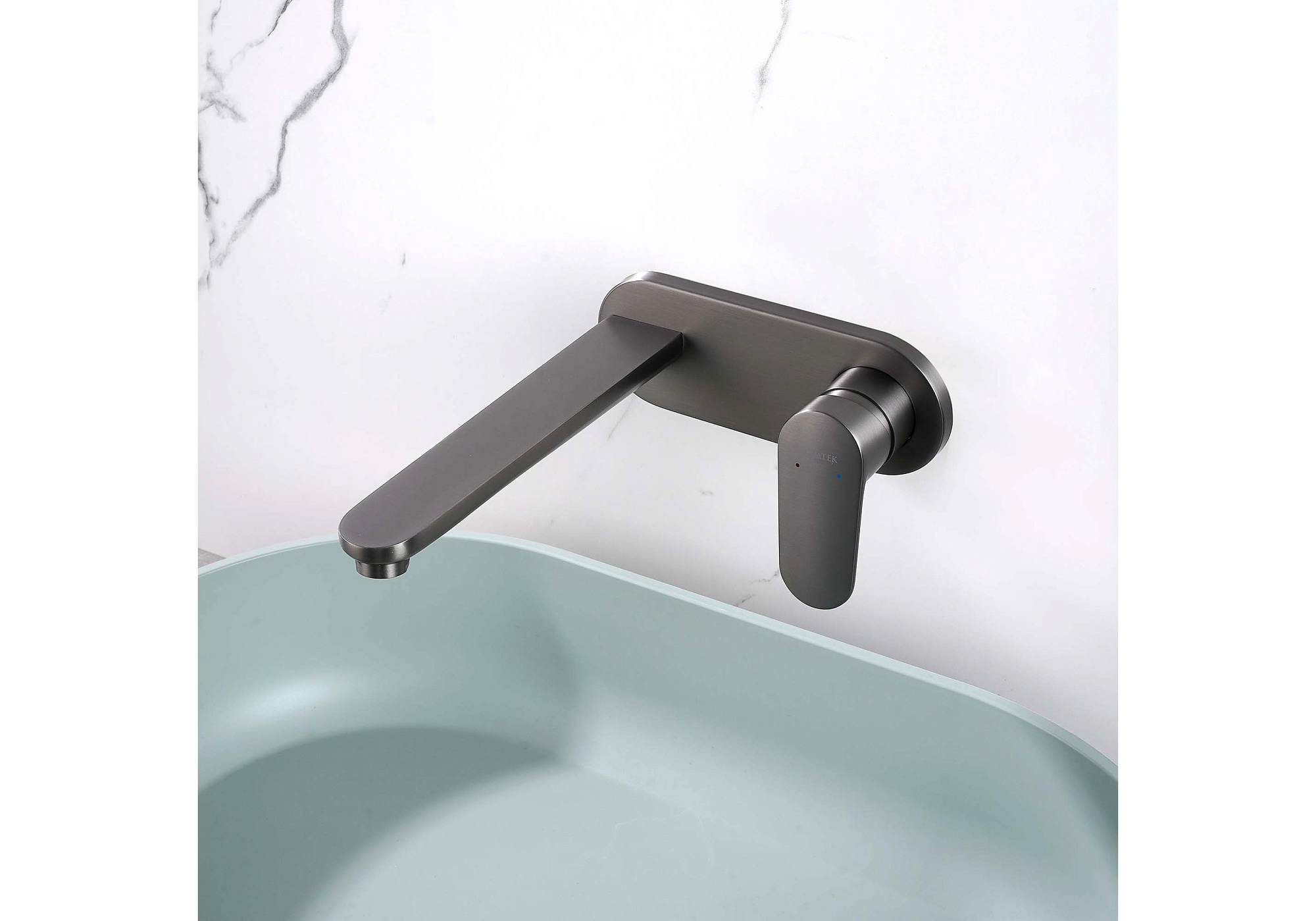 Смеситель НИКА для раковины настенный оружейная сталь Aquatek AQ1813BGM купить 5