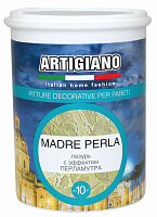 Краска декоративная MADRE PERLA Перламутровая лазурь ARTIGIANO 14146 (1л)