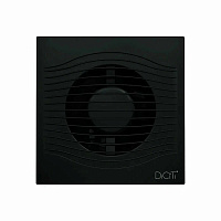 Вентилятор d100 осевой вытяжной DICITI с обратным клапаном черный SLIM 4C Matt black