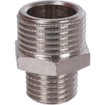 Ниппель наружная резьба переходной никелированный латунь 3/8"*1/4" STOUT SFT-0004-003814