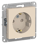 Розетка Atlas Design ATN000245 1-мес З/К шторки бежевый