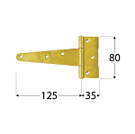 Петля воротная DMX 125*35*80мм