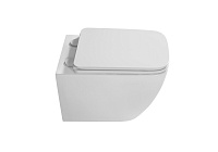 Унитаз подвесной Grossman Thin Rim GR-5603S безободковый белый с сиденьем 520*365*345мм Grossman GR-5603S