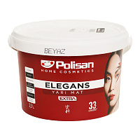 Краска для стен и потолков ELEGANS EXTRA YARIMAT полуматовая белая база Beyaz Polisan 25600101000 (2.5л)