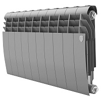 Радиатор биметаллический BiLiner 350мм 10 секций Silver Satin Royal Thermo RTBSS35010