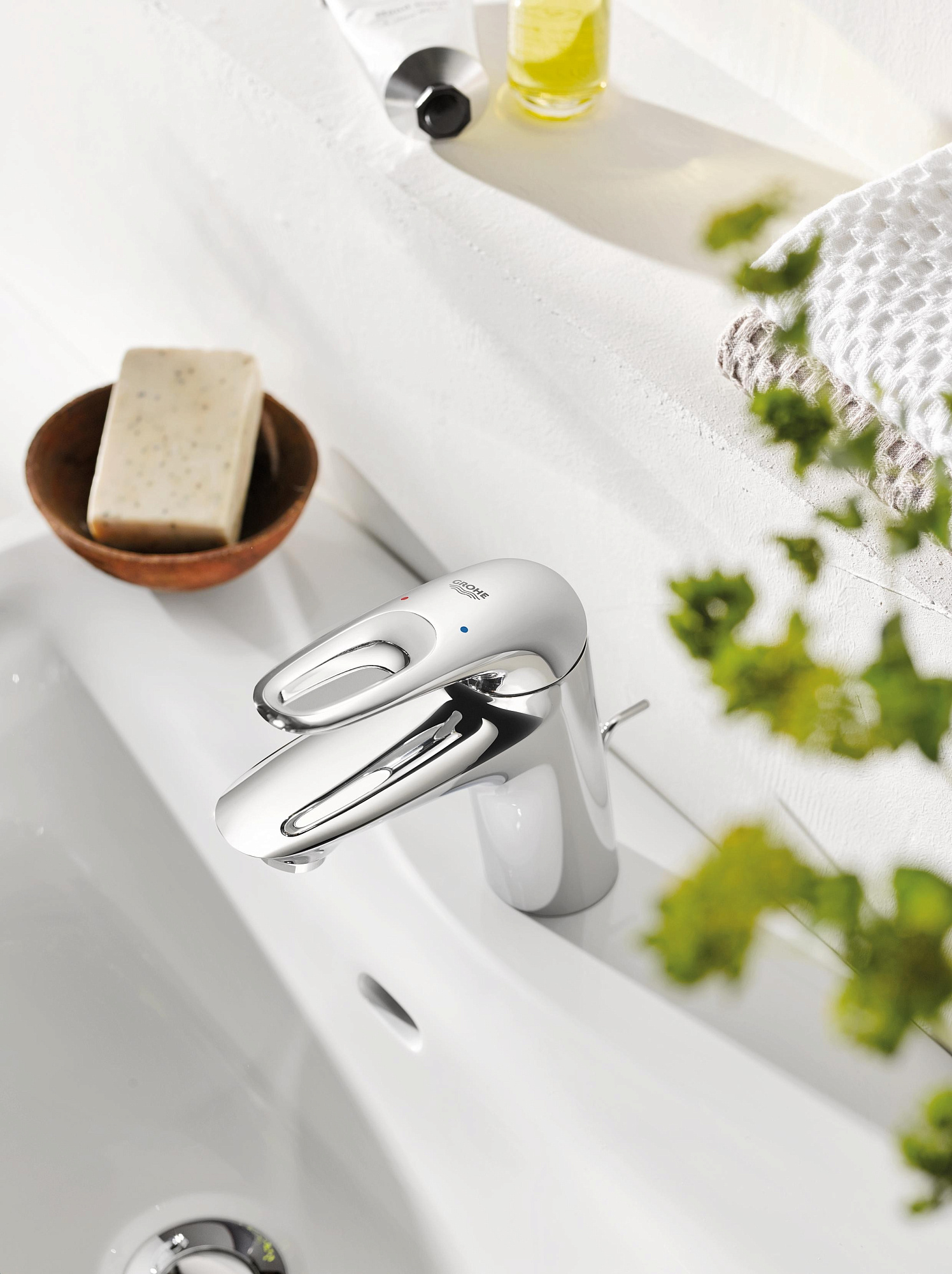 Смеситель Eurostyle для раковины цвет хром GROHE 23564003 купить 4