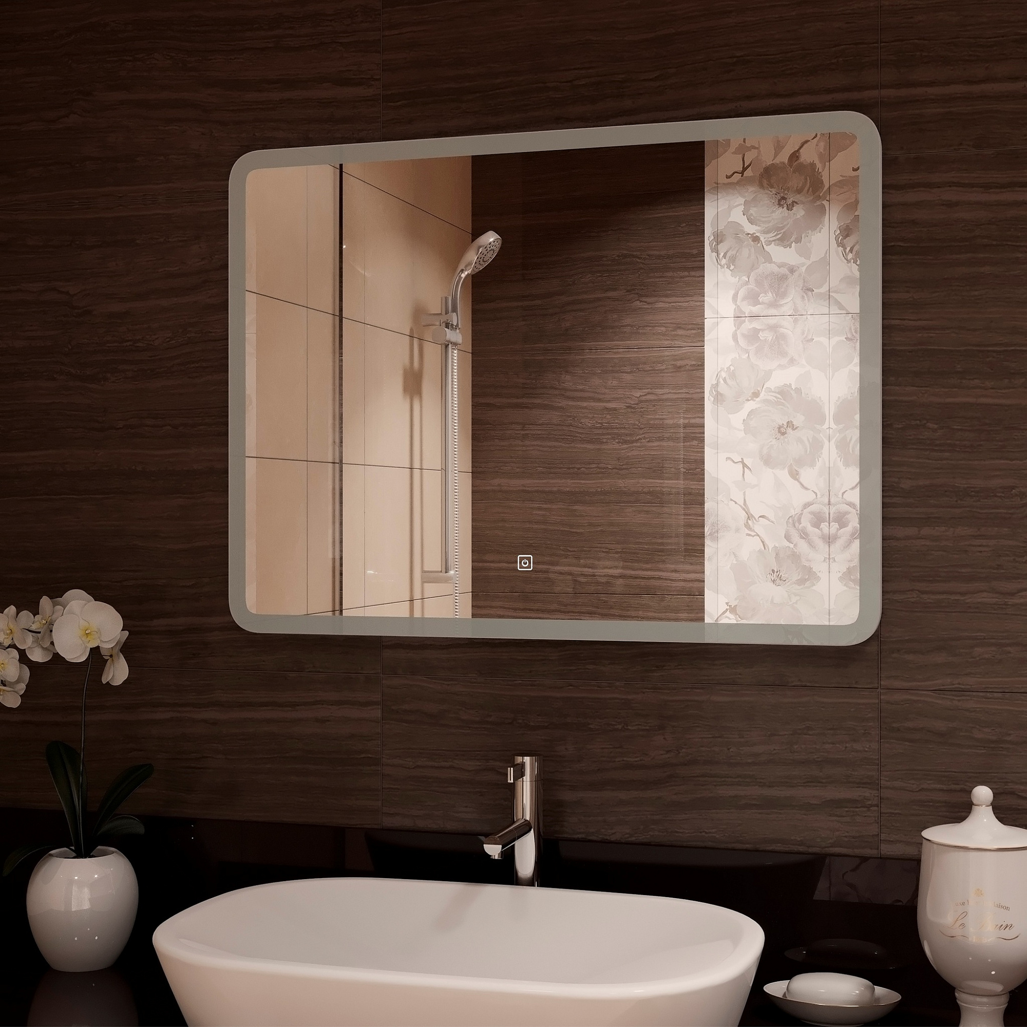 Зеркало Континент Demure 90*70см, LED подсветка, мультифункциональный блок, антизапотевание ЗЛП448 доставка Нижний Новгород 1 Зеркало Континент Demure 90*70см, LED подсветка, мультифункциональный блок, антизапотевание ЗЛП448 купить 1