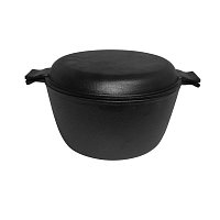 Кастрюля чугунная с крышкой-сковородкой СС-20/30 3л 200мм 985008