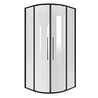 Ограждение душевое Nova NG-6825-34ВLACK черный матовый стекло прозрачное 80*80*195см Niagara