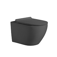 Унитаз подвесной безободковый Торнадо 530*360*350мм  HOLLER FLOW MDG D-PM3644-DARK GRAY
