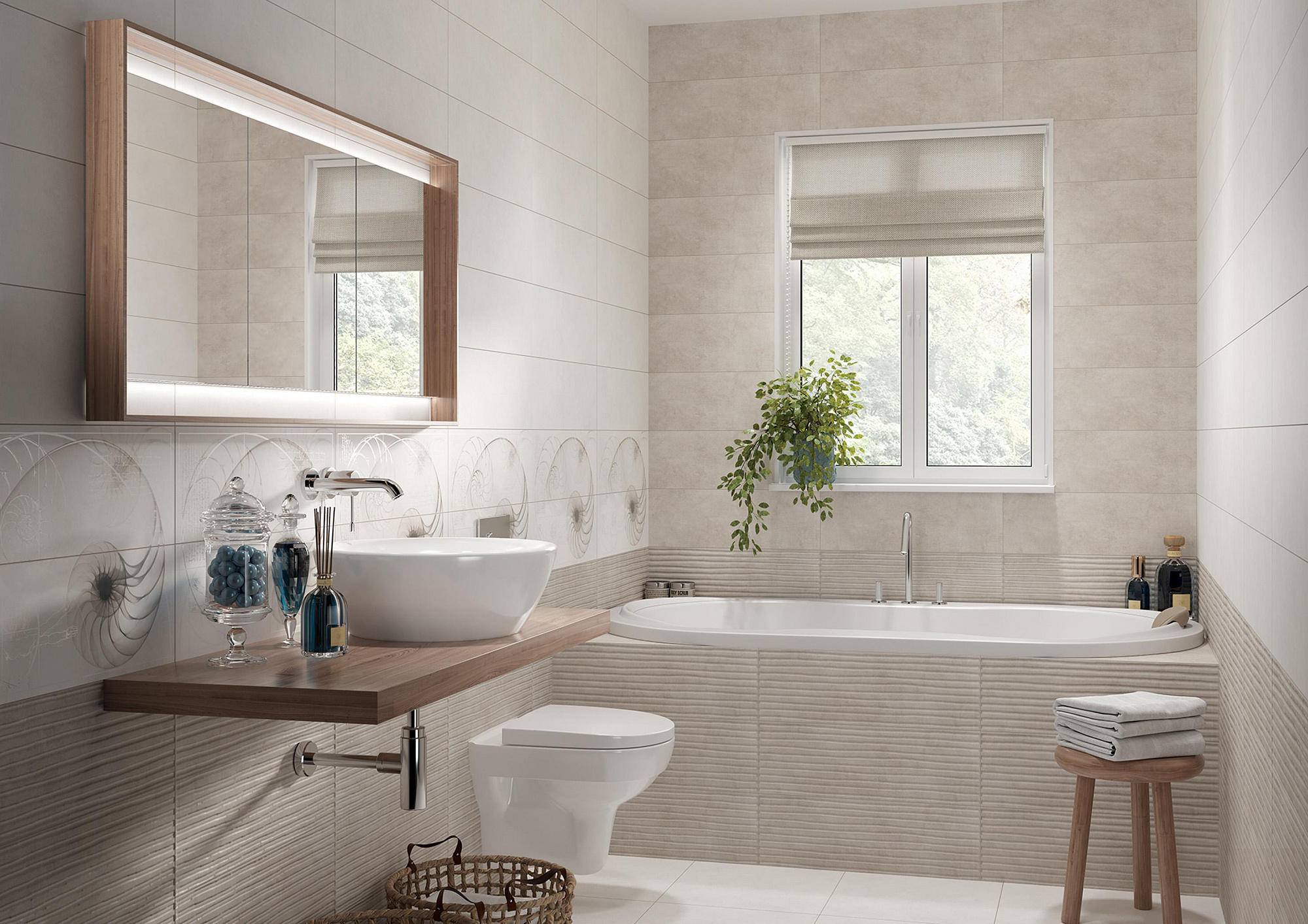 Панно Nautilus ракушка 40*60 см цвет многоцветный, Cersanit NT2F453 купить 1