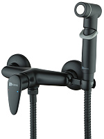 Смеситель настенный Lemark Pramen LM3318BL с гигиеническим душем,черный Смеситель настенный Lemark Pramen LM3318BL с гигиеническим душем,черный