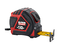 Рулетка ELITECH HD 5 м магнитный зацеп, двухсторонняя шкала автостоп 25 мм (310402)