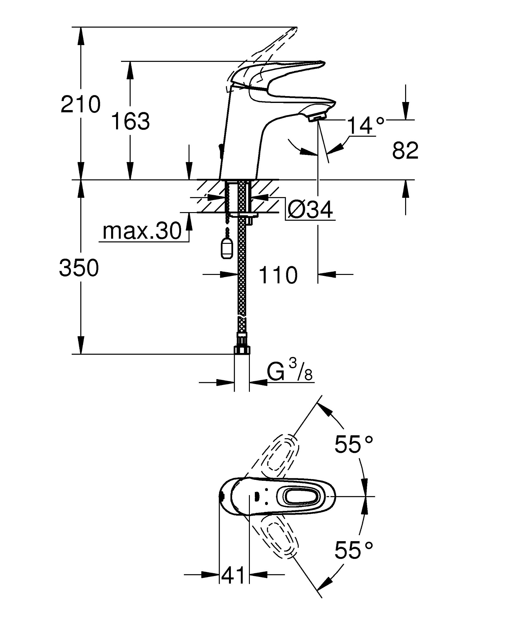 Смеситель Eurostyle для раковины цвет хром GROHE 33557003 доставка Нижний Новгород 1 Смеситель Eurostyle для раковины цвет хром GROHE 33557003 купить 1