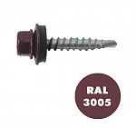 Саморез кровельный красный MIXTON 4.8*29 RAL3005 20шт