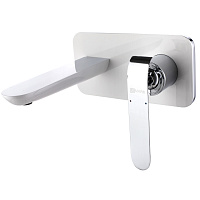 Смеситель Lemark Melange для раковины встраиваемый хром, белый LM4926CW Смеситель Lemark Melange для раковины встраиваемый хром, белый LM4926CW