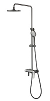Смеситель для ванны Lemark Bronx LM3762GM с верхней лейкой, графит