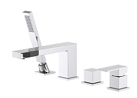 Смеситель ЛИБРА на борт ванны на 4 отверстия хром Aquatek AQ1648CR