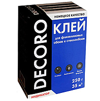 Клей для флизелиновых и стеклообоев с индикатором DECORO - 0.25 кг