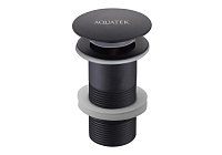 Сливной набор для раковины Push-open без перелива черный матовый Aquatek AQ6000MB