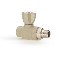 Кран шаровой PPR 20*1/2" PREMIUM радиаторный прямой Lammin полипропиленовый серый Lm31175020015G Кран шаровой PPR 20*1/2" PREMIUM радиаторный прямой Lammin полипропиленовый серый Lm31175020015G