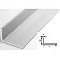 Профиль уголок разнополочный 50*30*3.0мм Лука Уп 16.1000.500