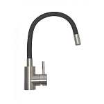 Смеситель KD-4025-071BL-48 для кухни гибкий излив боковой с гайкой d40 черный Lucky Tap 1690