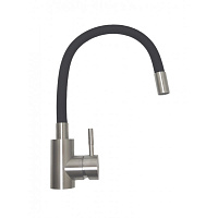 Смеситель KD-4025-071BL-48 для кухни гибкий излив боковой с гайкой d40 черный Lucky Tap 1690